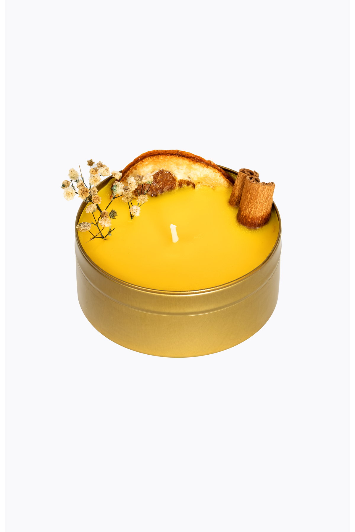 Golden Glow Portakal Tarçın Kokulu Mum Sarı 7,5x3CM