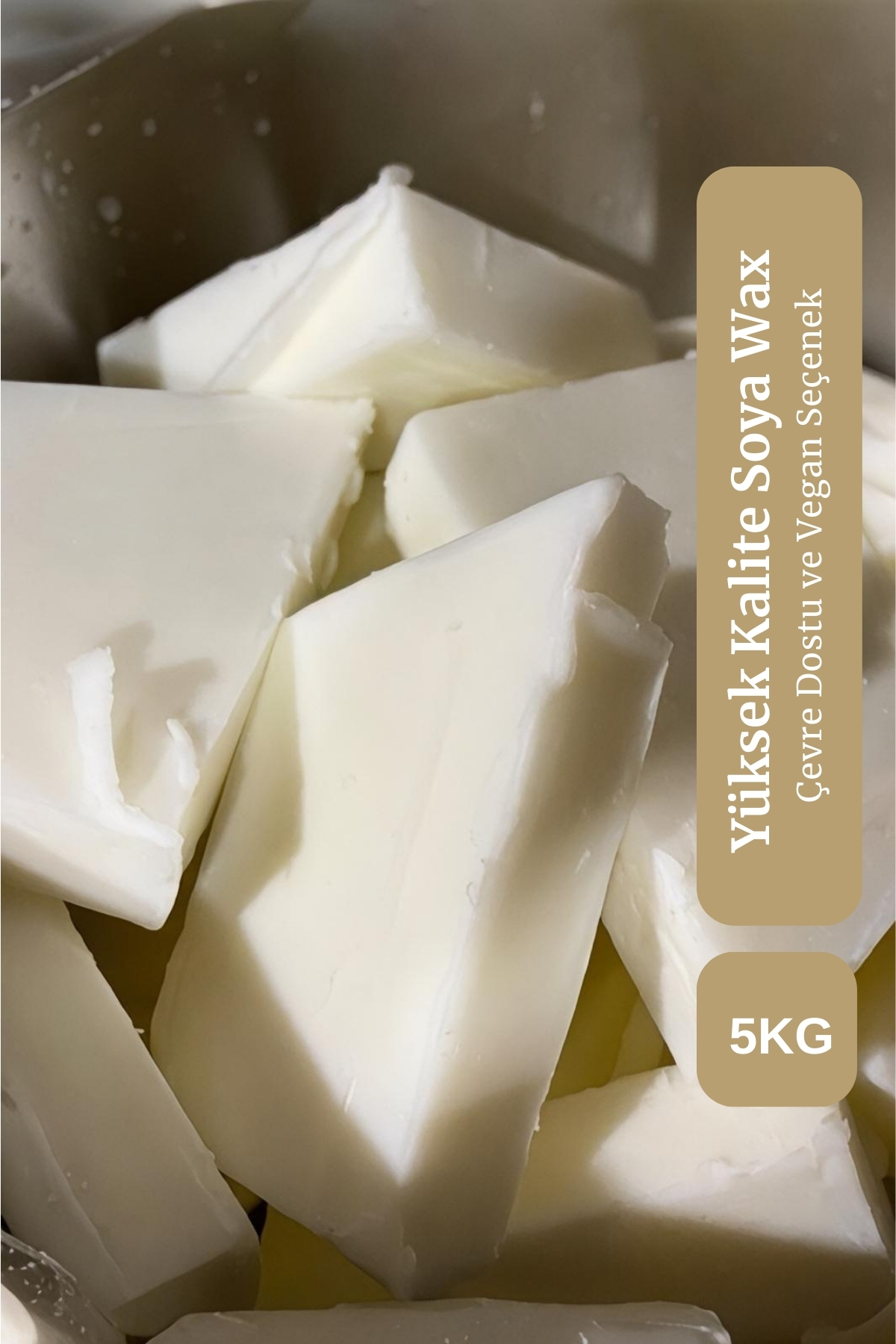 Doğal Soya Wax Kalıp Halinde Beyaz Renk 5KG